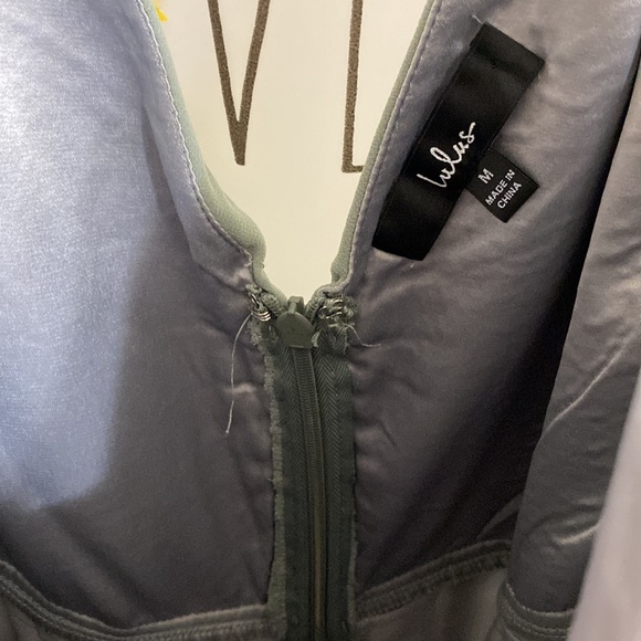 Lulu’s Easy To Love You Sage Brush Twist-Front Dress with Pockets - Picture 16 of 16